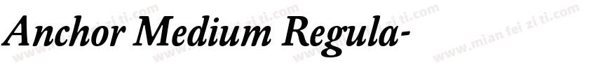 Anchor Medium Regula字体转换
